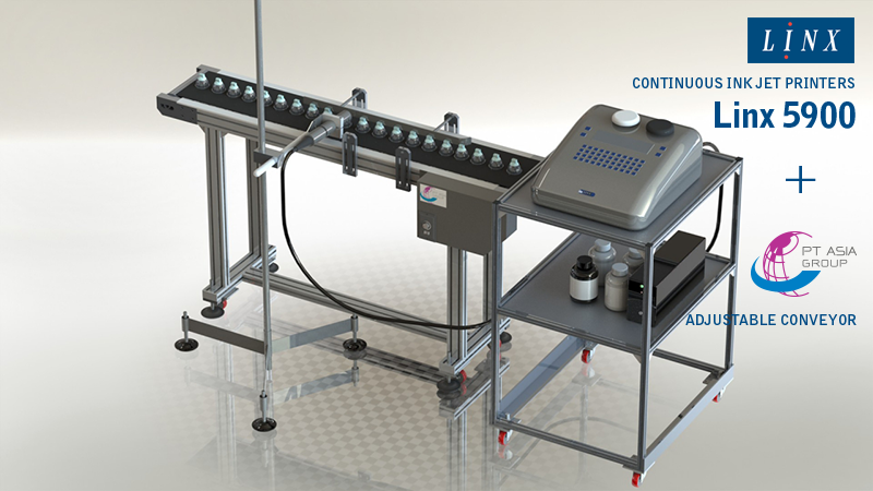 Linx 5900 CIJ printer + Adjustable Conveyor