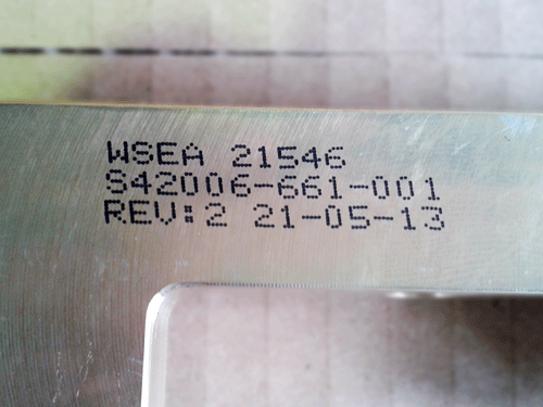 Weston SEA marked sample